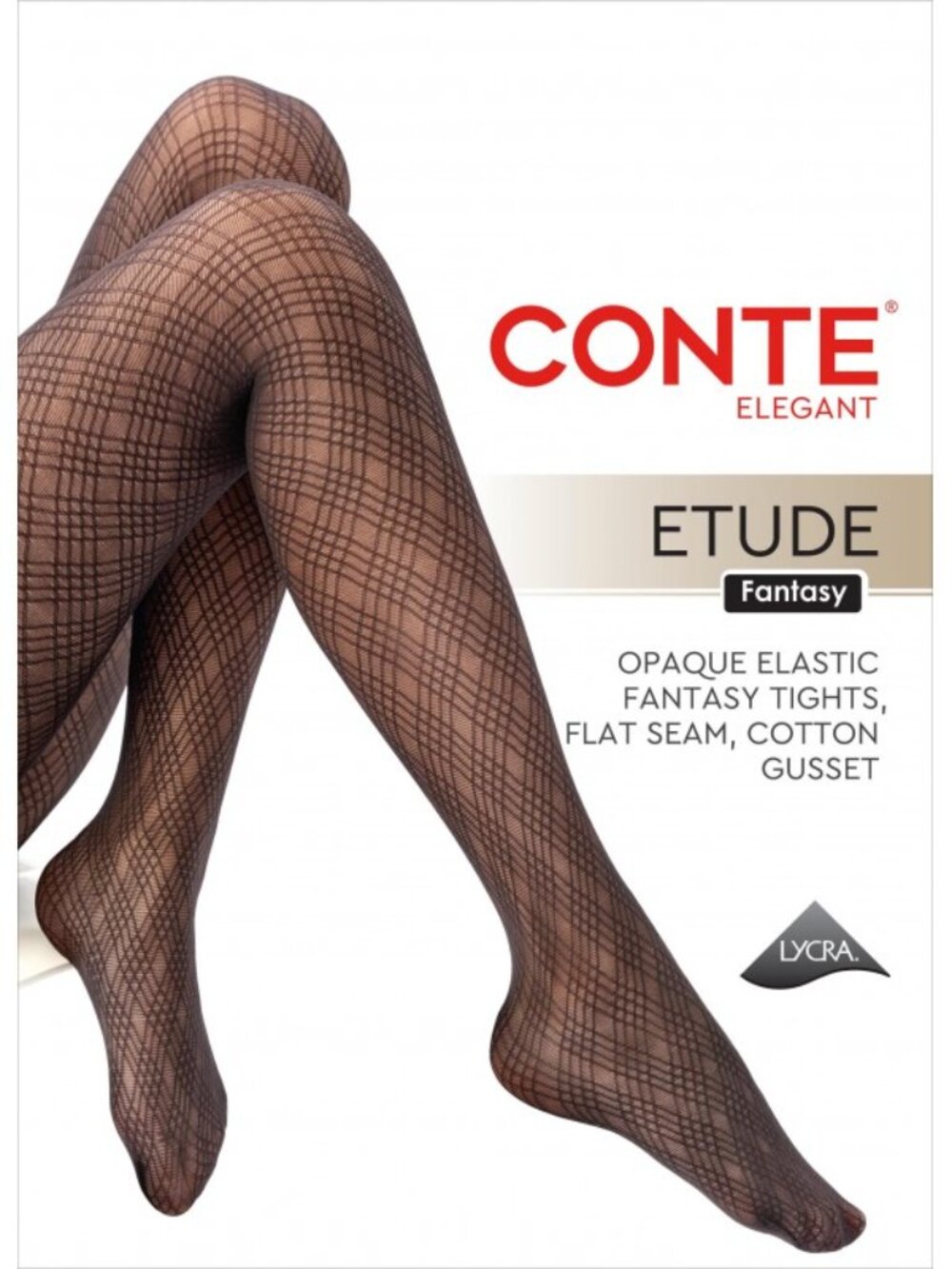 Conte Etude 40 Den - Fantasy Women's Tights with Geometric Pattern